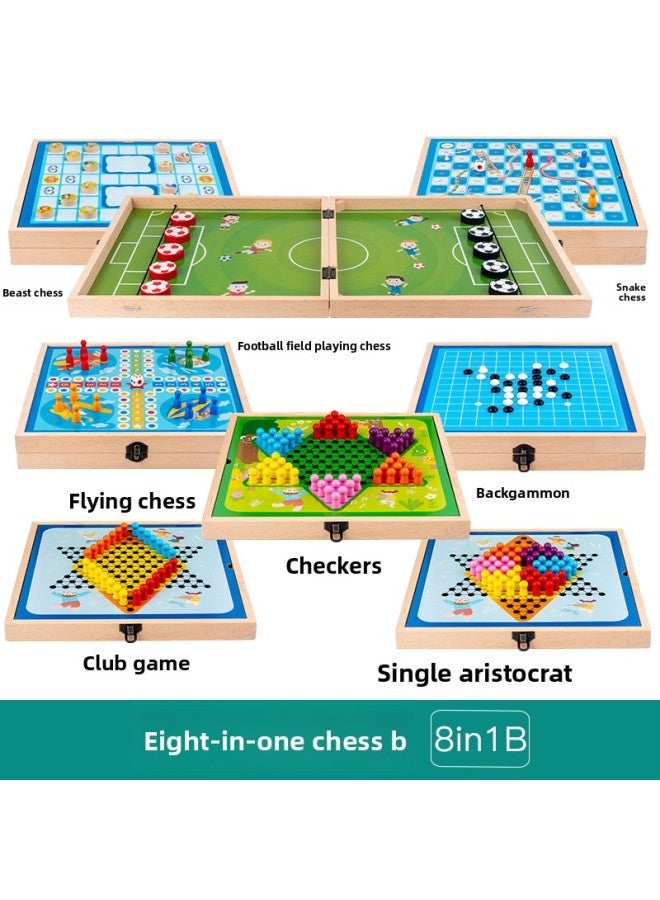 Wooden Couple Interactive Battle Chess Table Ice Hockey Tabletop Catapult Chess Game Toy Board Game